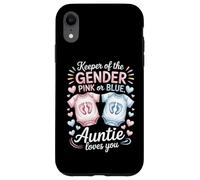 Keeper of The Gender Auntie Loves You Baby Anuncio Tía Carcasa para iPhone XR