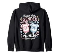 Keeper of The Gender Auntie Loves You Baby Anuncio Tía Sudadera con Capucha