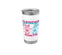 Keeper of the Gender Auntie Loves You Gender Reveal Vaso térmico de acero inoxidable de doble pared