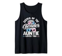 Keeper of The Gender Auntie Loves You Messy Bun Gafas de Sol Camiseta sin Mangas
