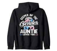 Keeper of The Gender Auntie Loves You Messy Bun Gafas de Sol Sudadera con Capucha