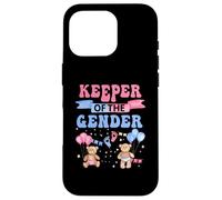 Keeper of The Gender Reveal Baby Bear Globos Rosa O Azul Carcasa para iPhone 16 Pro