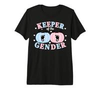 Keeper of The Gender Reveal Baby Pumpkin Pink Or Blue Camiseta Premium