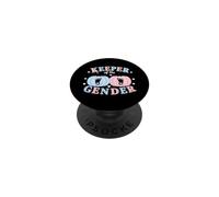 Keeper of The Gender Reveal Baby Pumpkin Pink Or Blue PopSockets PopGrip Adhesivo