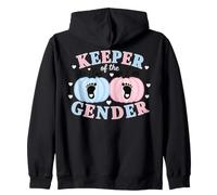 Keeper of The Gender Reveal Baby Pumpkin Pink Or Blue Sudadera con Capucha