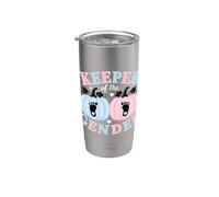 Keeper of The Gender Reveal Baby Pumpkin Pink Or Blue Vaso térmico de acero inoxidable de doble pared