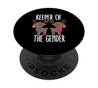 Keeper of The Gender Reveal Baby Shower Reno Navidad PopSockets PopGrip Adhesivo