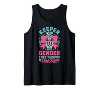Keeper of The Gender Reveal Free Throws or Pink Bows Party Camiseta sin Mangas