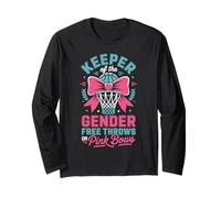 Keeper of The Gender Reveal Free Throws or Pink Bows Party Manga Larga