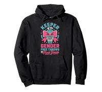 Keeper of The Gender Reveal Free Throws or Pink Bows Party Sudadera con Capucha
