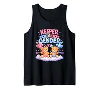 Keeper of The Gender Reveal - Globos de Oso bebé Rosa o Azul Camiseta sin Mangas