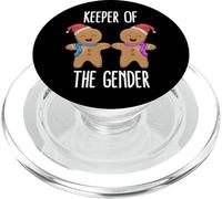 Keeper of The Gender Revela Baby Shower Gingerbread Xmas PopSockets PopGrip para MagSafe