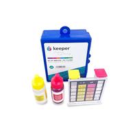 Keeper Test Kit Cloro y pH para Piscina | Medidor de Agua con Reactivos en Gotas OTO y Phenol Red | Test Manual Rápido y Preciso