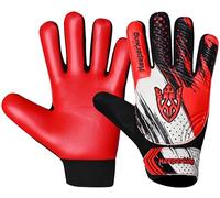 Keeperking Guantes de Portero para niños Clawxen, niños y niñas, Guantes de fútbol para niños (4, C3-Rojo)