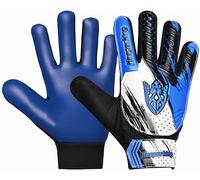 Keeperking Guantes de Portero para niños Clawxen, niños y niñas, Guantes de fútbol para niños (6, C3-Blue)