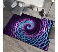 keephen Alfombra de área Antideslizante 3D Visual Vertigo Vortex Alfombras Alfombras de Terciopelo de Cristal para la decoración del hogar del Dormitorio Estética