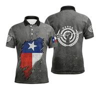 keephen Camisas Polo con diseño gráfico de la Bandera de Texas para Hombre Camisetas Deportivas Uniformes de Equipo Oversize Informales