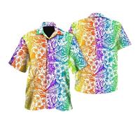 keephen Camisetas con diseños Divertidos y Rompecabezas para Hombre Blusas de Moda con Estampados Coloridos y Impresiones 3D Tops de Manga Corta Estilo Y2K