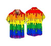 keephen Camisetas con diseños Divertidos y Rompecabezas para Hombre Blusas de Moda con Estampados Coloridos y Impresiones 3D Tops de Manga Corta Estilo Y2K