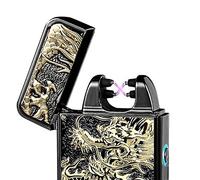 keephen Encendedor Recargable USB Encendedor para Cigarrillo Paleta Dimensional de Doble Arco Largo