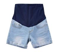 keephen Maternidad Pantalones Cortos por Mujeres Embarazadas - Casual Over Bump Jeans Shorts Embarazo Shorts de Mezclilla Ropa de Maternidad