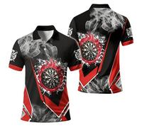 keephen Polos con diseño gráfico de Humo para Hombre Polos de Moda para el Verano Ropa Urbana Holgada Uniformes para Equipos