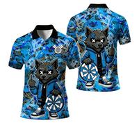 keephen Polos con diseño gráfico Fashion Wolf para Hombre Polo de Manga Corta Camisetas holgadas y Transpirables con Solapa