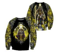 keephenDE Antiguo Egipto Anubis y Ojos de Horus 3D Impreso Otoño Hombres Sudadera Unisex Sudadera Casual Cremallera Chaqueta Chándal