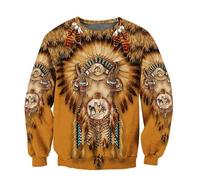 keephenDE Indios Estilo Étnico Bohemio 3D Impreso Sudadera Mujeres Streetwear Manga Larga Y2k Pullover Tops