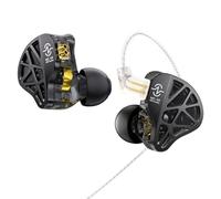keephifi Audífonos CCZ MC04 IEM, Auriculares In Ear con Cable Desmontable Plateado OFC Conector 3.5mm, Controladores Híbridos 10mm Magnéticos 1DD+1BA, In Ear Monitor de Latencia Cero para Cantante