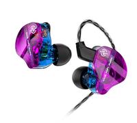 keephifi CCZ DC01 Pro Auriculares in Ear con Cable, 1DD Bass HiFi IEM Afinación en Forma de V, Auriculares in Ear Monitor, OFC Cable Desmontables de 2 Pines-Z in Ears (Morado,Sin micrófono)