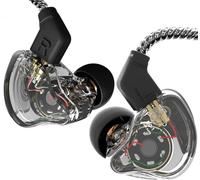 keephifi CCZ Melody - Auriculares intraurales con cable sin micrófono, IEM HiFi Bass con 1DD 1BA, aletas de oído, cable OFC 4N para músicos, cantantes, en escenario, estudio, juegos