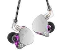 keephifi KBEAR IEM Flash 1BA + 1DD Auriculares de Alta fidelidad, In Ear Monitor con Cubierta CNC, Controlador dinámico de 10mm, Cable Desmontable(Morado, sin Micro)