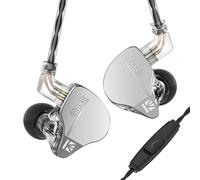 keephifi KBEAR IEM Flash 1BA + 1DD Auriculares de Alta fidelidad, In Ear Monitor con Cubierta CNC, Controlador dinámico de 10mm, Cable Desmontable(Gris, con Micro)