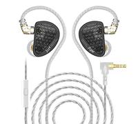 keephifi KZ AS16 PRO IEM - Auriculares con cable, monitor intrauditivo HIFI 8BA, micrófono, división de frecuencia PCB, conducto de tres canales