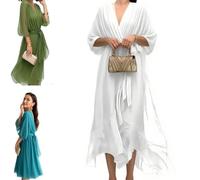 Keepholdon Dress, Keepholdon Dress for Women Summer - Casual Flowy Comfort Fit Maxi D-RESS (White,S)