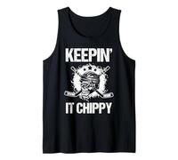 Keepin' It Chippy - Palos Cruzados de Hockey sobre Hielo Camiseta sin Mangas