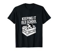 Keeping It Old School Funny Vinyl Records Diciendo Camiseta