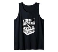 Keeping It Old School Funny Vinyl Records Diciendo Camiseta sin Mangas