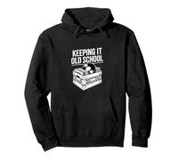 Keeping It Old School Funny Vinyl Records Diciendo Sudadera con Capucha
