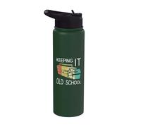 Keeping It Old School - Retro Boombox 80s 90s Hip Hop Music Stainless Steel Insulated Water Bottle