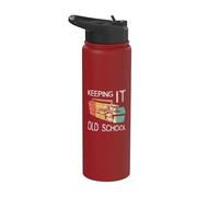 Keeping It Old School - Retro Boombox 80s 90s Hip Hop Music Stainless Steel Insulated Water Bottle