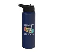 Keeping It Old School - Retro Boombox 80s 90s Hip Hop Music Stainless Steel Insulated Water Bottle