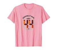 Keeping It Real Since '44 - Regalo de cumpleaños con gráfico Retro Camiseta, Hombre, Rosado, 3XL