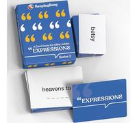 KeepingBusy Juego cognitivo de actividad de demencia (serie 2): juego de 48 cartas "Fill in The Blanks" para jugar solo o en grupo, estimula el cerebro, actividades para adultos con demencia,