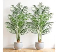 Keeplush Planta Artificial Areca Palmera Grande 180 cm Arbol Artificial Interior y Exterior Plantas Artificiales Decorativas Salon Dormitorio Balcón Decoracion Hogar Moderno (2 Pack)