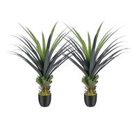 Keeplush Plantas artificiales de agave con pinchos de 4 pies, plantas artificiales para exteriores, resistentes a los rayos UV, pequeñas plantas artificiales de 115 cm, perfectas para porche delantero