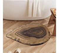 keepmore Alfombra de baño con Vetas de Madera Absorbente de Agua de Secado rápido de Lodo de diatomeas Resistente a Manchas de fácil Cuidado Antideslizante para la Entrada del baño