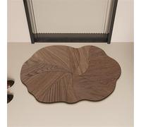 keepmore Alfombra de baño con Vetas de Madera Absorbente de Agua de Secado rápido de Lodo de diatomeas Resistente a Manchas de fácil Cuidado Antideslizante para la Entrada del baño