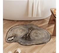 keepmore Alfombra de baño con Vetas de Madera Absorbente de Agua de Secado rápido de Lodo de diatomeas Resistente a Manchas de fácil Cuidado Antideslizante para la Entrada del baño